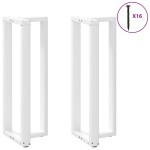 vidaXL Picioare de masă de bar în formă de T, 2 buc., alb, 40x35x(110-111) cm, oțel vidaXL Picioare de masă de bar în formă de T, 2 buc., alb, 40x35x(110-111) cm, oțel