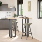 vidaXL Picioare de masă de bar în formă de T, 2 buc., antracit, 40x35x(110-111) cm, oțel vidaXL Picioare de masă de bar în formă de T, 2 buc., antracit, 40x35x(110-111) cm, oțel