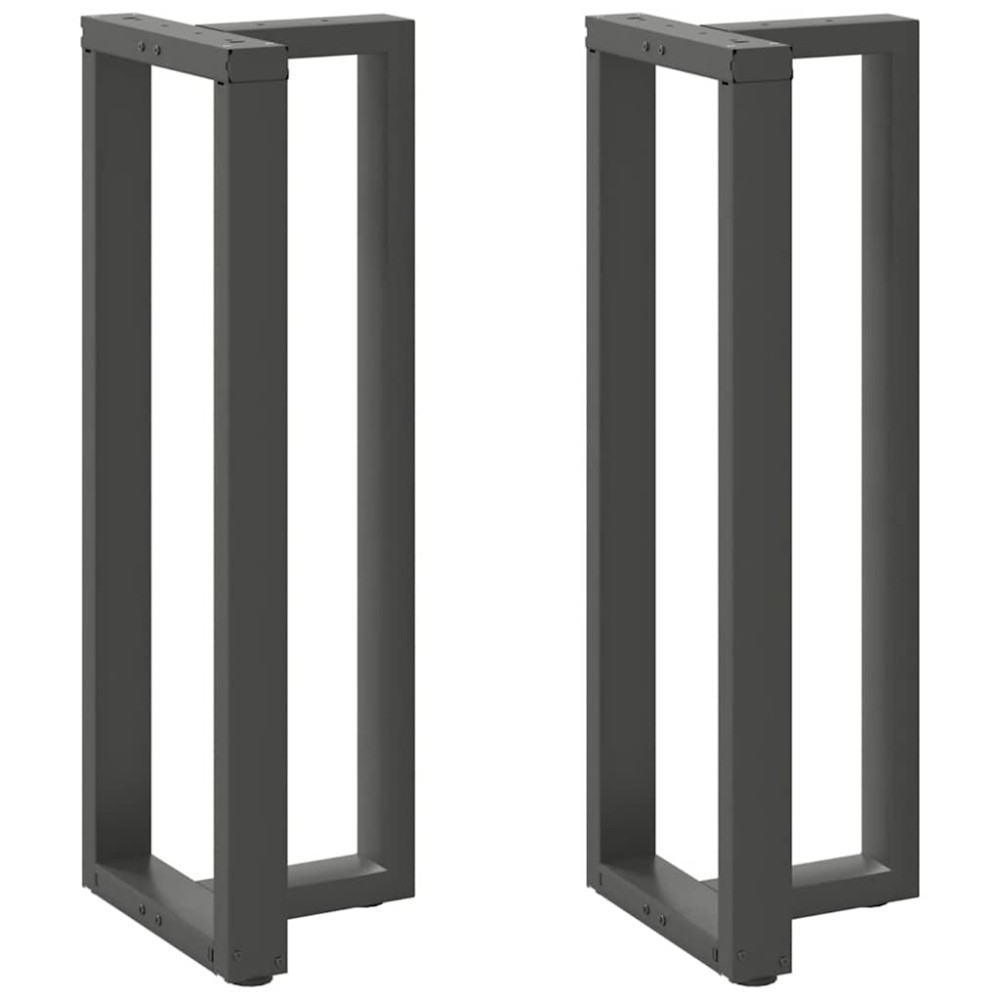 vidaXL Picioare de masă de bar în formă de T, 2 buc., antracit, 40x35x(110-111) cm, oțel