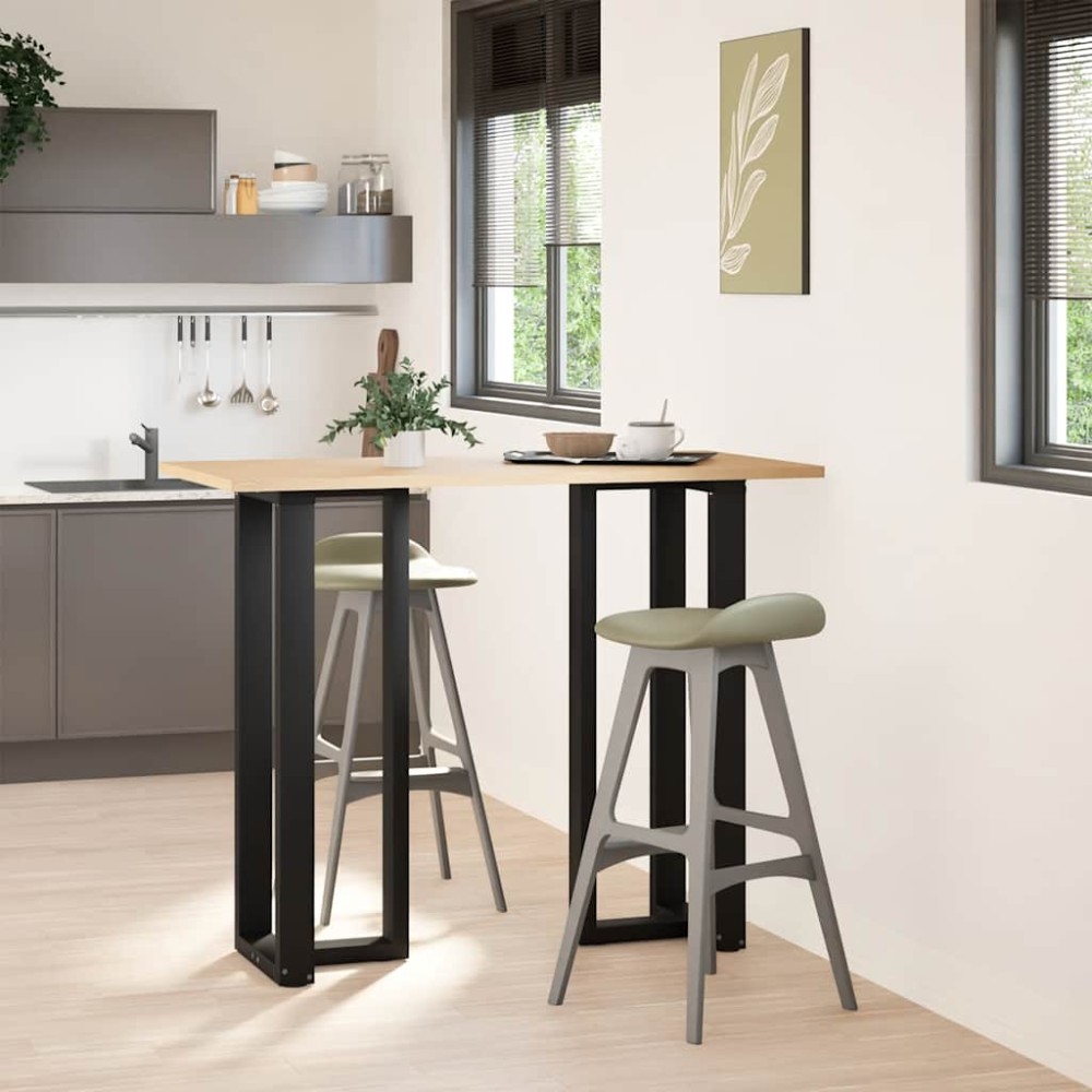 vidaXL Picioare de masă de bar în formă de T, 2 buc., negru, 50x35x(110-111) cm, oțel