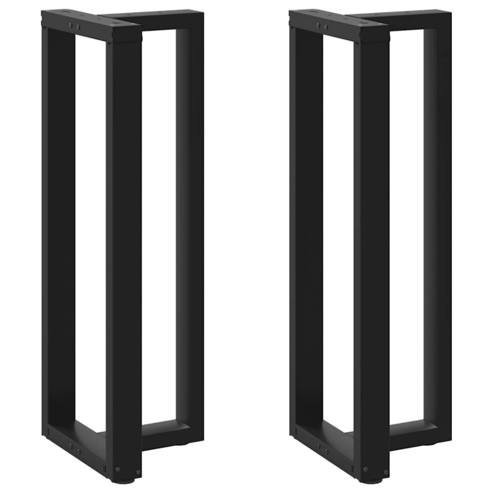vidaXL Picioare de masă de bar în formă de T, 2 buc., negru, 50x35x(110-111) cm, oțel