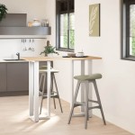 vidaXL Picioare de masă de bar în formă de T, 2 buc., alb, 50x35x(110-111) cm, oțel vidaXL Picioare de masă de bar în formă de T, 2 buc., alb, 50x35x(110-111) cm, oțel
