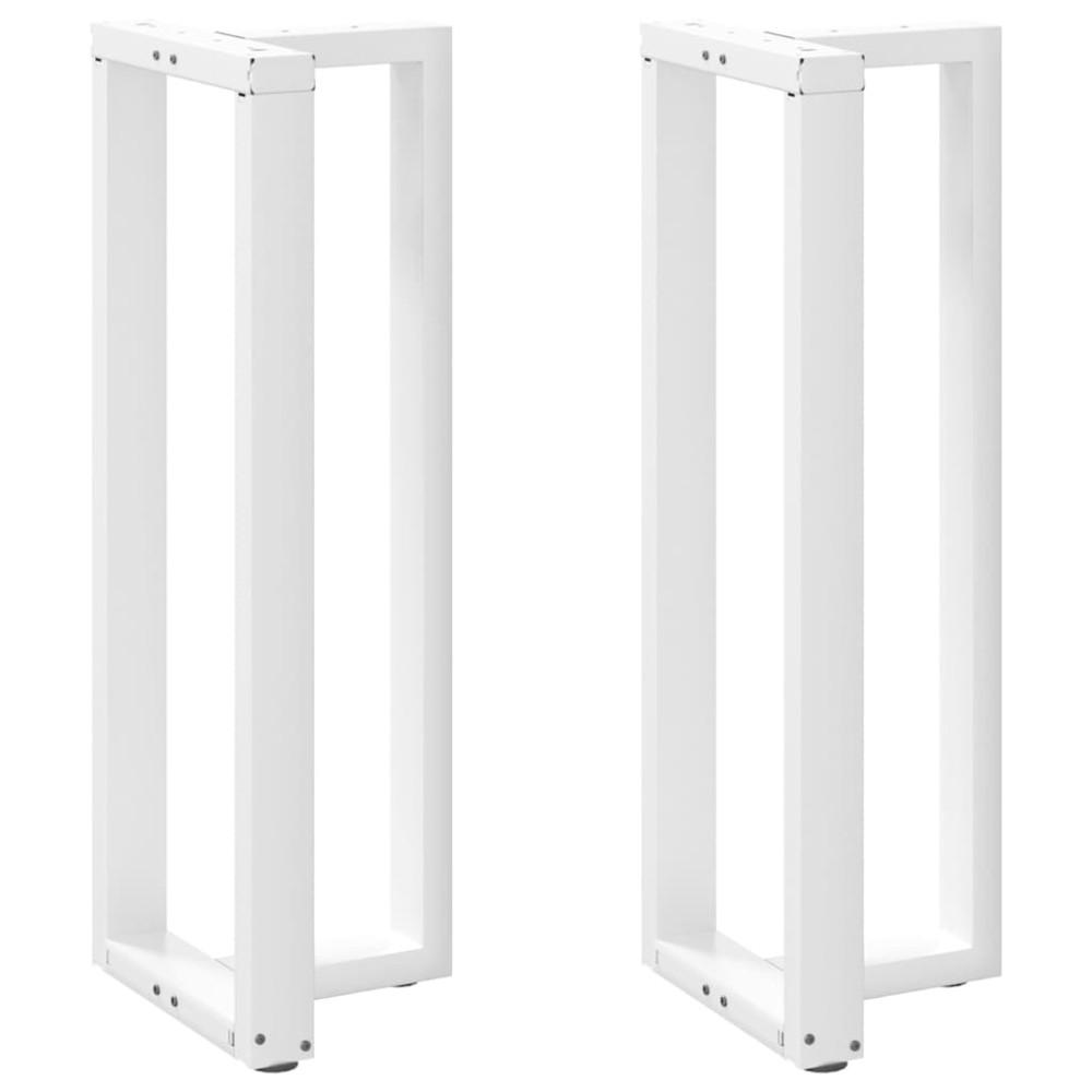 vidaXL Picioare de masă de bar în formă de T, 2 buc., alb, 50x35x(110-111) cm, oțel
