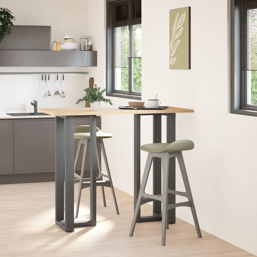 vidaXL Picioare de masă de bar în formă de T, 2 buc., antracit, 50x35x(110-111) cm, oțel