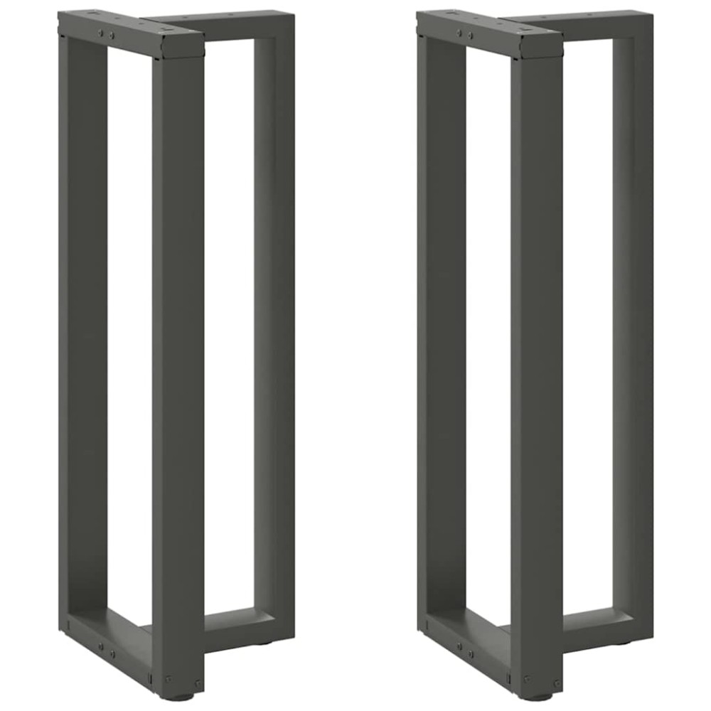 vidaXL Picioare de masă de bar în formă de T, 2 buc., antracit, 50x35x(110-111) cm, oțel