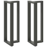 vidaXL Picioare de masă de bar în formă de T, 2 buc., antracit, 50x35x(110-111) cm, oțel