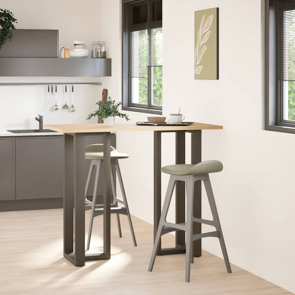 vidaXL Picioare de masă de bar în formă de T, 2 buc., negru, 50x35x(110-111) cm, oțel