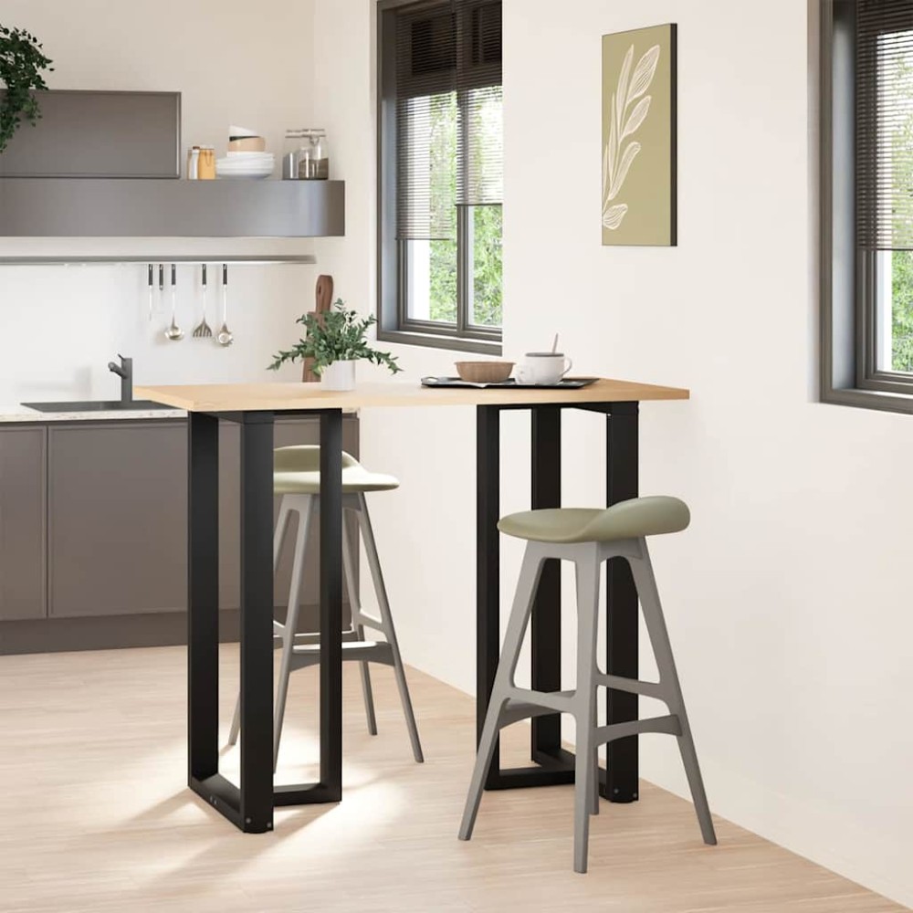 vidaXL Picioare de masă de bar în formă de T, 2 buc., negru, 60x35x(110-111) cm, oțel
