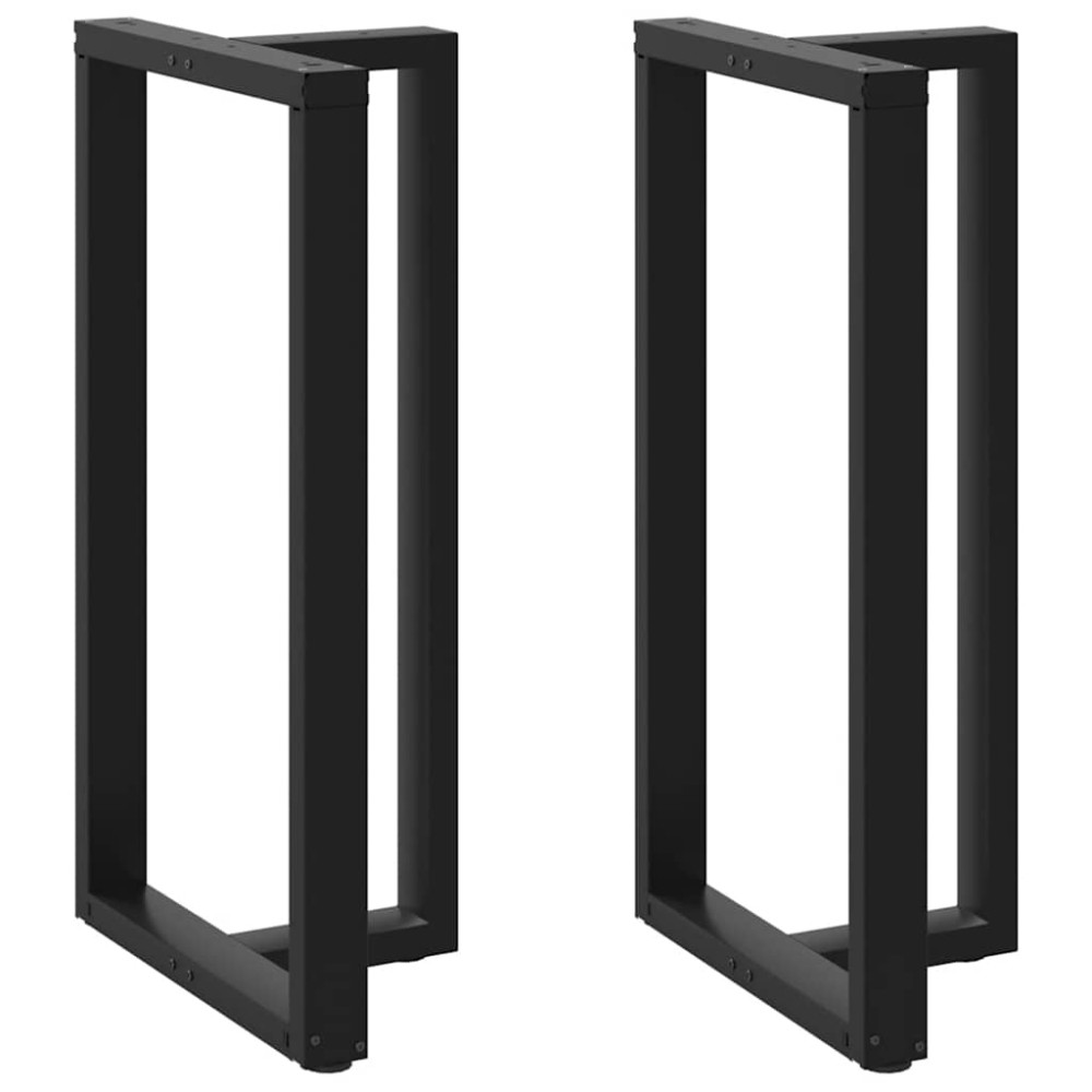 vidaXL Picioare de masă de bar în formă de T, 2 buc., negru, 60x35x(110-111) cm, oțel