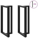 vidaXL Picioare de masă de bar în formă de T, 2 buc., negru, 60x35x(110-111) cm, oțel