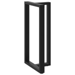 vidaXL Picioare de masă de bar în formă de T, 2 buc., negru, 60x35x(110-111) cm, oțel