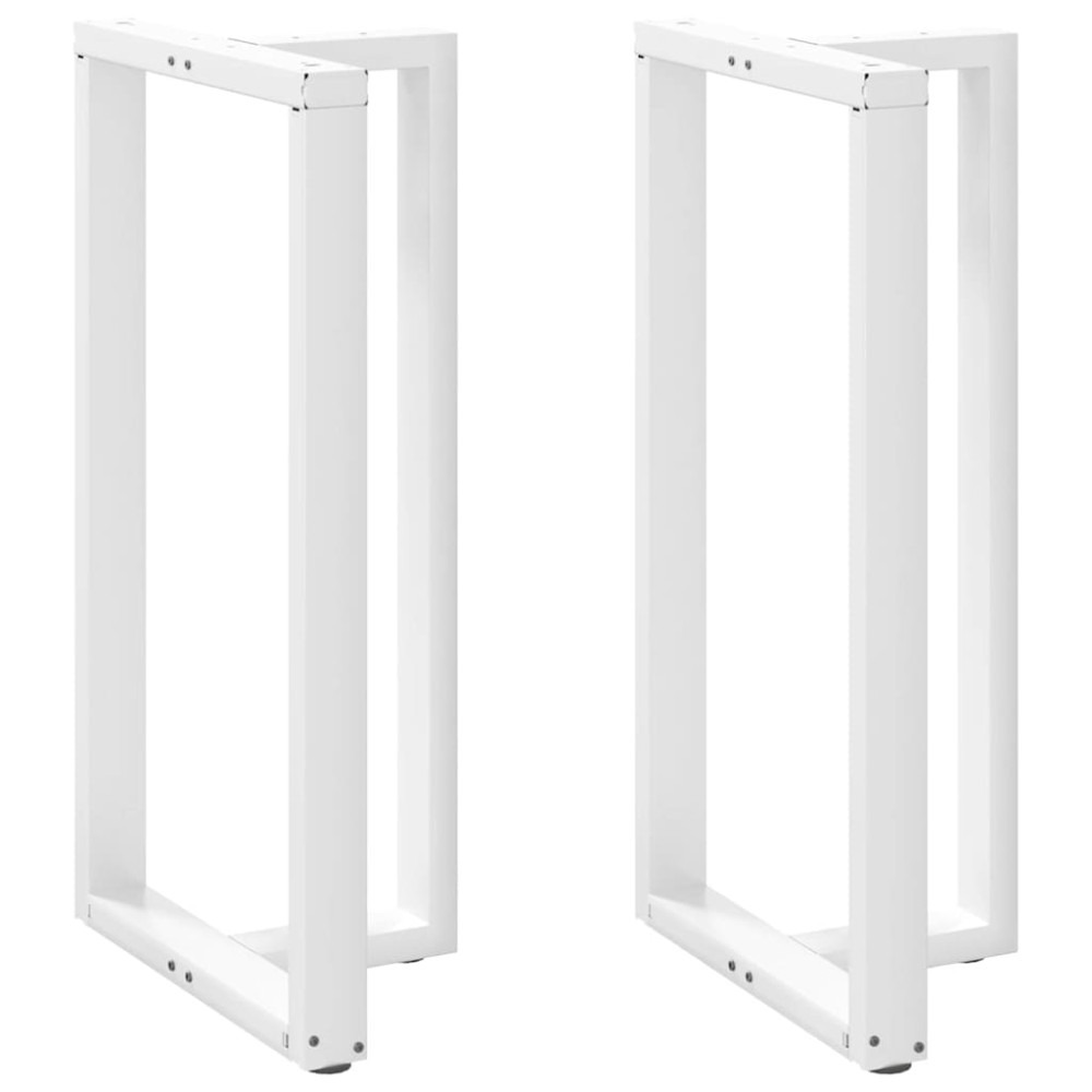 vidaXL Picioare de masă de bar în formă de T, 2 buc., alb, 60x35x(110-111) cm, oțel
