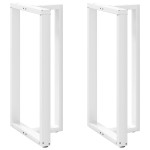 vidaXL Picioare de masă de bar în formă de T, 2 buc., alb, 60x35x(110-111) cm, oțel vidaXL Picioare de masă de bar în formă de T, 2 buc., alb, 60x35x(110-111) cm, oțel
