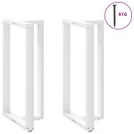 vidaXL Picioare de masă de bar în formă de T, 2 buc., alb, 60x35x(110-111) cm, oțel vidaXL Picioare de masă de bar în formă de T, 2 buc., alb, 60x35x(110-111) cm, oțel