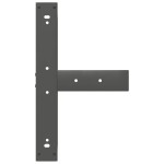 vidaXL Picioare de masă de bar în formă de T, 2 buc., antracit, 60x35x(110-111) cm, oțel