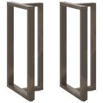 vidaXL Picioare de masă de bar în formă de T, 2 buc., negru, 60x35x(110-111) cm, oțel vidaXL Picioare de masă de bar în formă de T, 2 buc., negru, 60x35x(110-111) cm, oțel