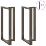 vidaXL Picioare de masă de bar în formă de T, 2 buc., negru, 60x35x(110-111) cm, oțel vidaXL Picioare de masă de bar în formă de T, 2 buc., negru, 60x35x(110-111) cm, oțel