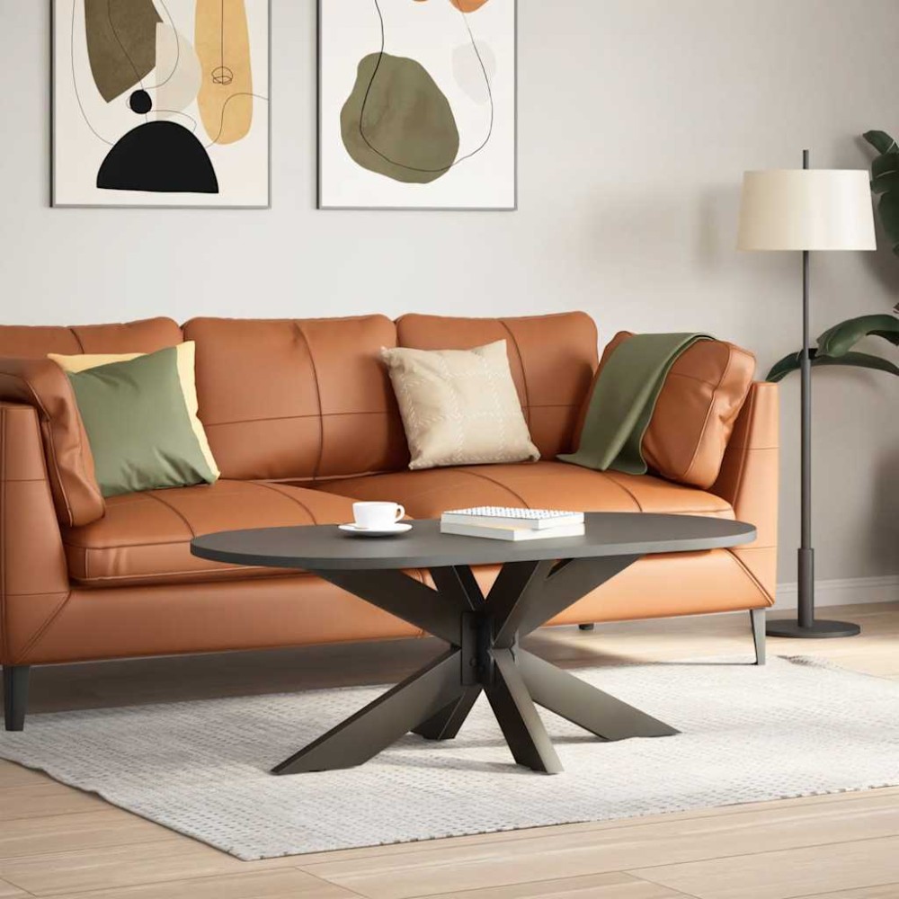 vidaXL Picior masă de cafea, formă de păianjen, negru, 98x58x(42-43) cm, oțel