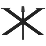 vidaXL Picior masă de sufragerie în formă de păianjen, negru, 120x68x(72-73) cm, oțel