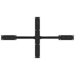 vidaXL Picior masă de sufragerie în formă de păianjen, negru, 120x68x(72-73) cm, oțel