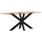vidaXL Picior masă de sufragerie în formă de păianjen, negru, 120x68x(72-73) cm, oțel