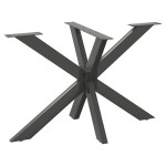 vidaXL Picior masă de sufragerie, formă de păianjen, antracit, 120x68x(72-73) cm, oțel