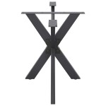 vidaXL Picior masă de sufragerie, formă de păianjen, antracit, 120x68x(72-73) cm, oțel