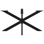 vidaXL Picior masă de sufragerie în formă de păianjen, negru, 150x78x(72-73) cm, oțel