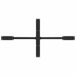 vidaXL Picior masă de sufragerie în formă de păianjen, negru, 150x78x(72-73) cm, oțel