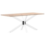 vidaXL Picior masă de sufragerie, formă de păianjen, alb, 150x78x(72-73) cm, oțel vidaXL Picior masă de sufragerie, formă de păianjen, alb, 150x78x(72-73) cm, oțel