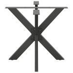vidaXL Picior masă de sufragerie, formă de păianjen, antracit, 85x85x(72-73) cm, oțel vidaXL Picior masă de sufragerie, formă de păianjen, antracit, 85x85x(72-73) cm, oțel