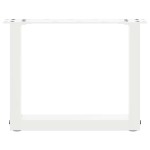 vidaXL Picioare pentru măsuță de cafea în formă de U, 2 buc., alb, 30x(30-31) cm, oțel