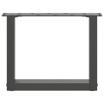 vidaXL Picioare pentru măsuță de cafea în formă de U, 2 buc., antracit, 30x(30-31) cm, oțel