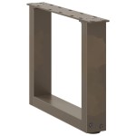 vidaXL Picioare pentru măsuță de cafea în formă de U, 2 buc., oțel natural, 30x(30-31) cm
