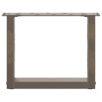 vidaXL Picioare pentru măsuță de cafea în formă de U, 2 buc., oțel natural, 30x(30-31) cm