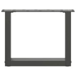 vidaXL Picioare pentru măsuță de cafea în formă de U, 2 buc., antracit, 40x(30-31) cm, oțel