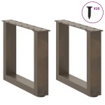 vidaXL Picioare pentru masă de cafea în formă de U, 2 buc., oțel natural, 40x(30-31) cm vidaXL Picioare pentru masă de cafea în formă de U, 2 buc., oțel natural, 40x(30-31) cm