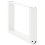vidaXL Picioare pentru măsuță de cafea în formă de U, 2 buc., alb, 50x(30-31) cm, oțel