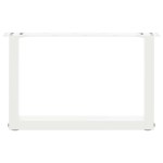 vidaXL Picioare pentru măsuță de cafea în formă de U, 2 buc., alb, 50x(30-31) cm, oțel