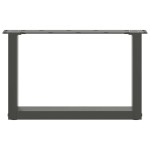vidaXL Picioare pentru măsuță de cafea în formă de U, 2 buc., antracit, 50x(30-31) cm, oțel vidaXL Picioare pentru măsuță de cafea în formă de U, 2 buc., antracit, 50x(30-31) cm, oțel