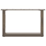 vidaXL Picioare pentru măsuță de cafea în formă de U, 2 buc., oțel natural, 50x(30-31) cm