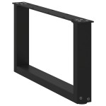 vidaXL Picioare pentru măsuță de cafea în formă de U, 2 buc., negru, 60x(30-31) cm, oțel vidaXL Picioare pentru măsuță de cafea în formă de U, 2 buc., negru, 60x(30-31) cm, oțel