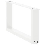 vidaXL Picioare pentru măsuță de cafea în formă de U, 2 buc., alb, 60x(30-31) cm, oțel vidaXL Picioare pentru măsuță de cafea în formă de U, 2 buc., alb, 60x(30-31) cm, oțel