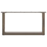 vidaXL Picioare pentru măsuță de cafea în formă de U, 2 buc., oțel natural, 60 x (30-31) cm