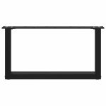 vidaXL Picioare pentru măsuță de cafea în formă de U, 2 buc., negru, 70x(30-31) cm, oțel vidaXL Picioare pentru măsuță de cafea în formă de U, 2 buc., negru, 70x(30-31) cm, oțel