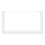 vidaXL Picioare pentru măsuță de cafea în formă de U, 2 buc., alb, 70x(30-31) cm, oțel