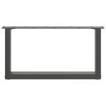 vidaXL Picioare pentru măsuță de cafea în formă de U, 2 buc., antracit, 70x(30-31) cm, oțel