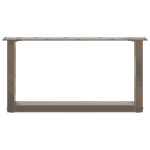 vidaXL Picioare pentru măsuță de cafea în formă de U, 2 buc., oțel natural, 70x(30-31) cm