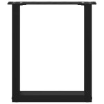 vidaXL Picioare pentru măsuță de cafea în formă de U, 2 buc., negru, 28x(42-43) cm, oțel vidaXL Picioare pentru măsuță de cafea în formă de U, 2 buc., negru, 28x(42-43) cm, oțel