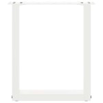 vidaXL Picioare pentru măsuță de cafea în formă de U, 2 buc., alb, 28x(42-43) cm, oțel